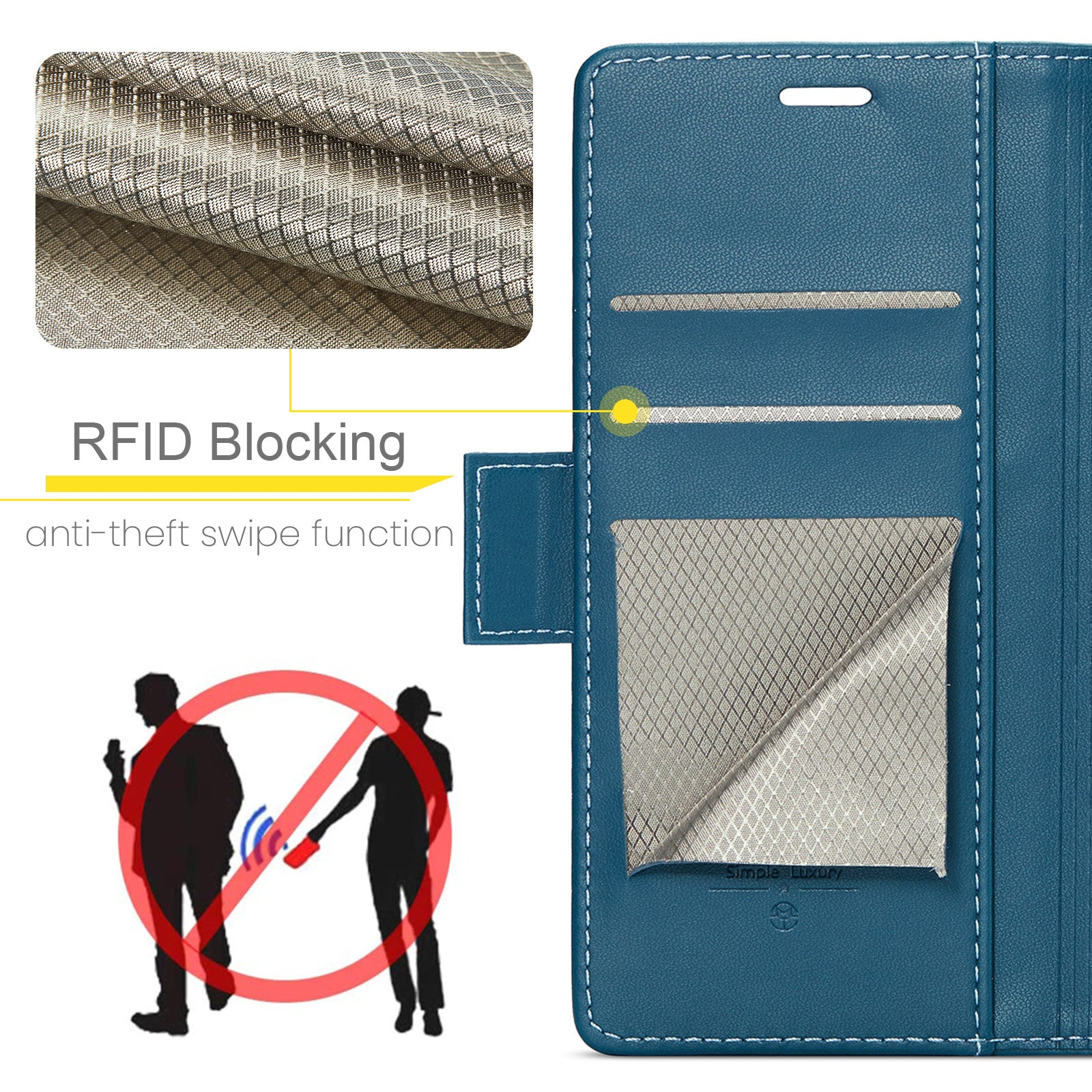 Xiaomi Redmi 13C CaseMe 023 Wallet Flip Cover, RFID Protection, Card Holder