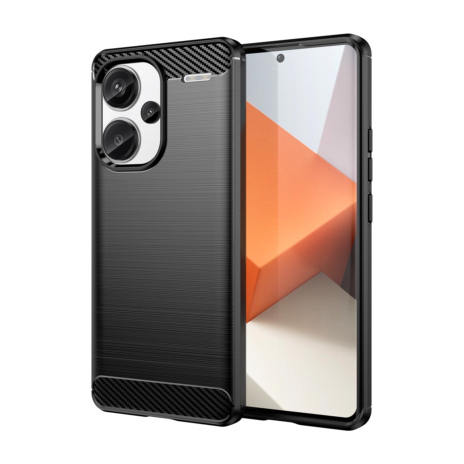 Xiaomi Redmi Note 13 Pro Plus 5G Carbon Fibre Brushed Case (Black)