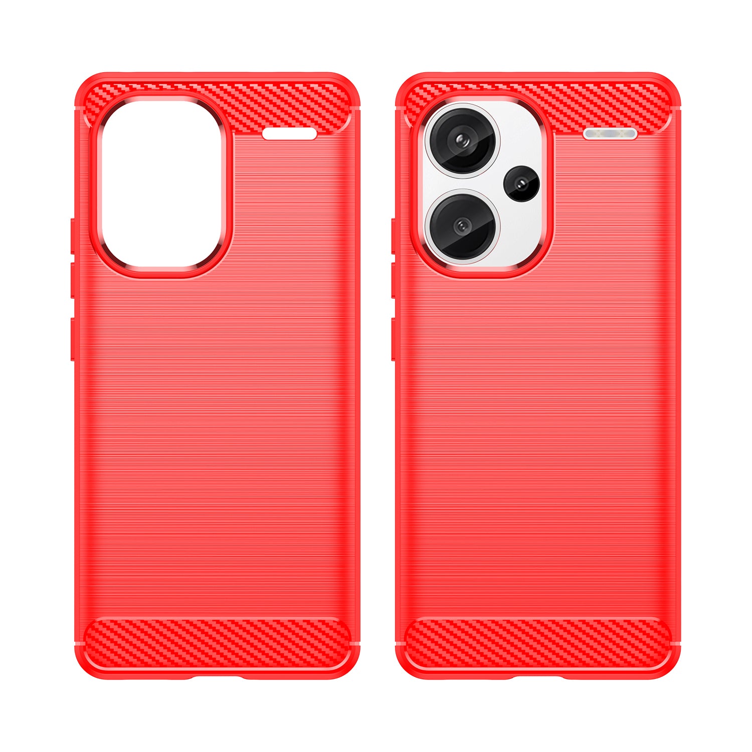 Xiaomi Redmi Note 13 Pro Plus 5G Carbon Fibre Brushed Case (Red)