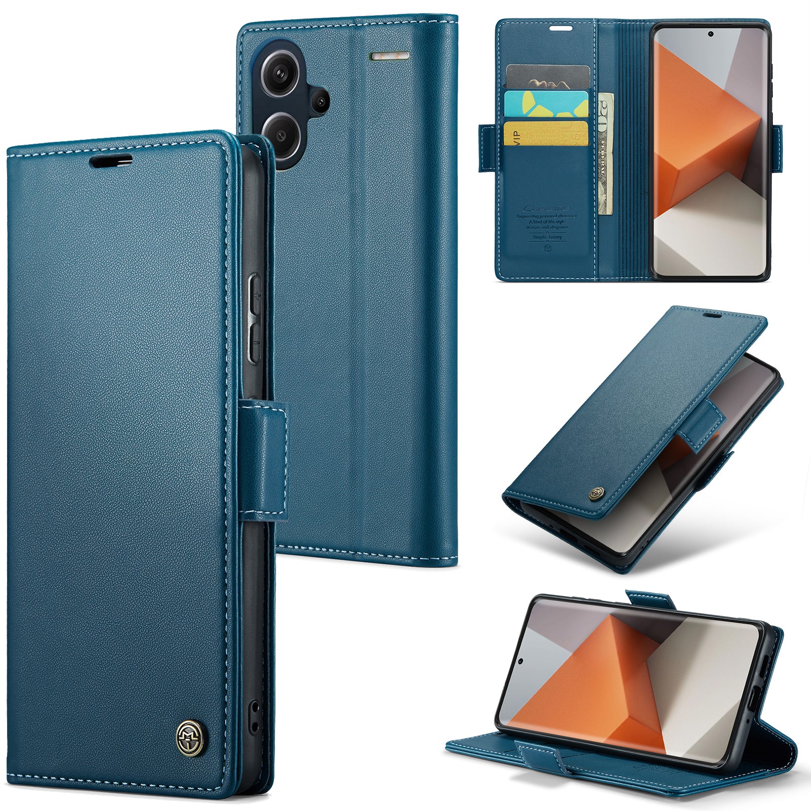 Xiaomi Redmi Note 13 Pro+ 5G CaseMe 023 Wallet Flip Cover, RFID Protection, Card Holder