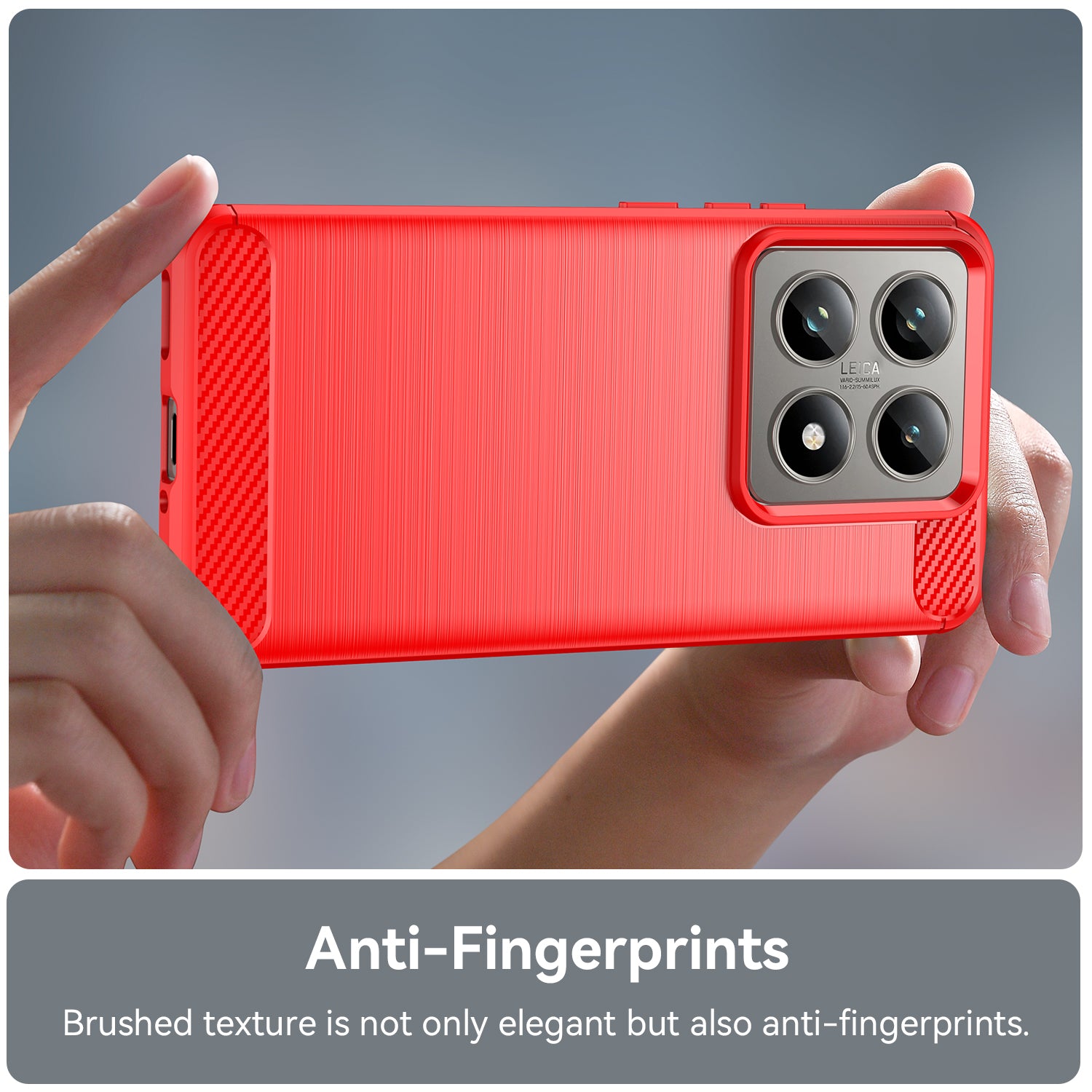 Xiaomi 14T Carbon Fibre Brushed Case (Red)