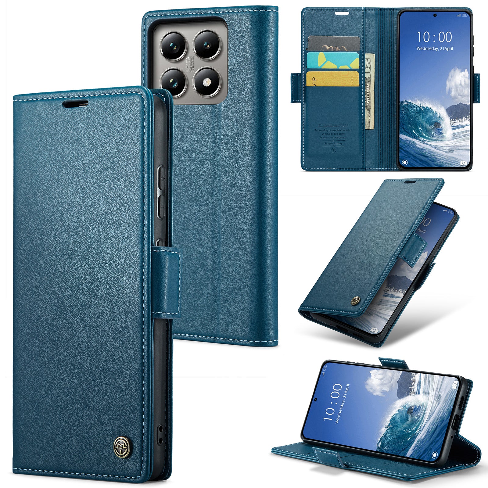 Xiaomi 14T Retro PU Leather Wallet Case