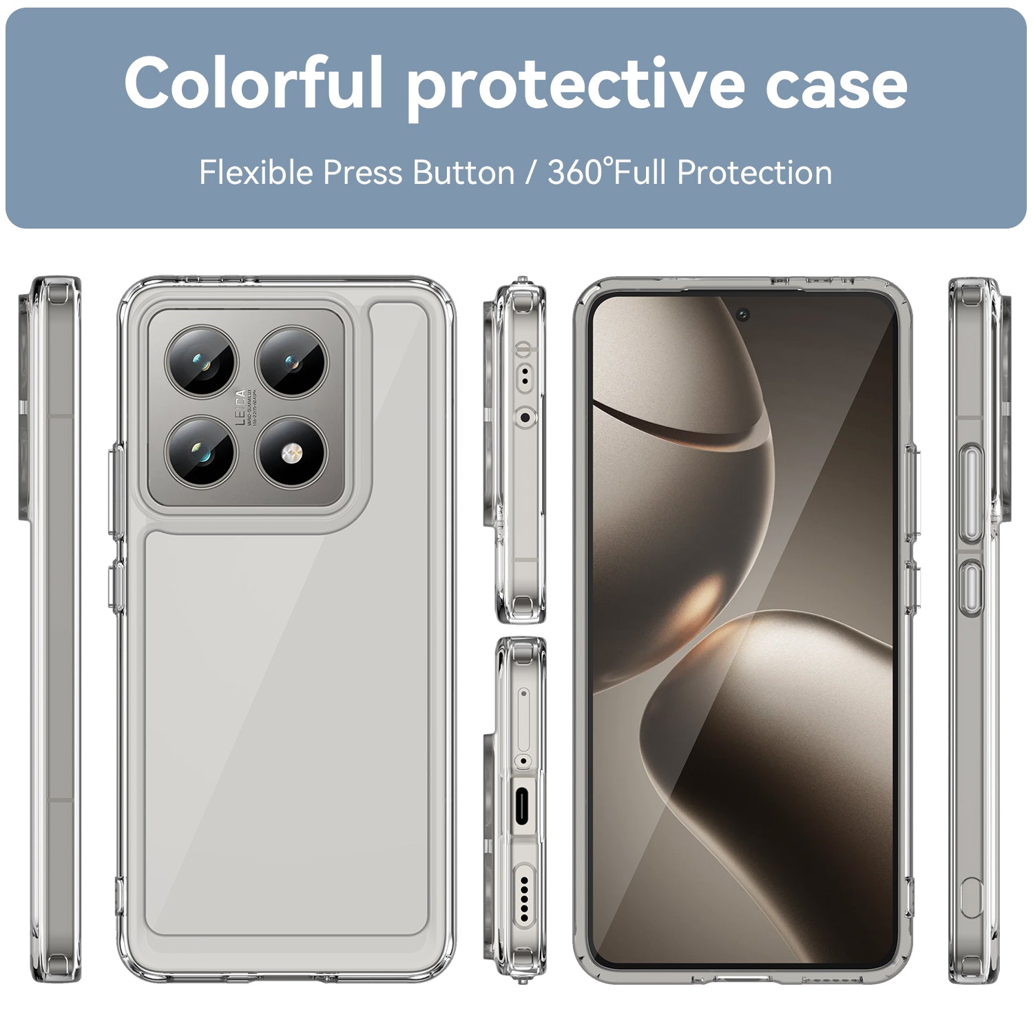 Xiaomi 14T Pro Soft TPU Bumper Case (Clear)