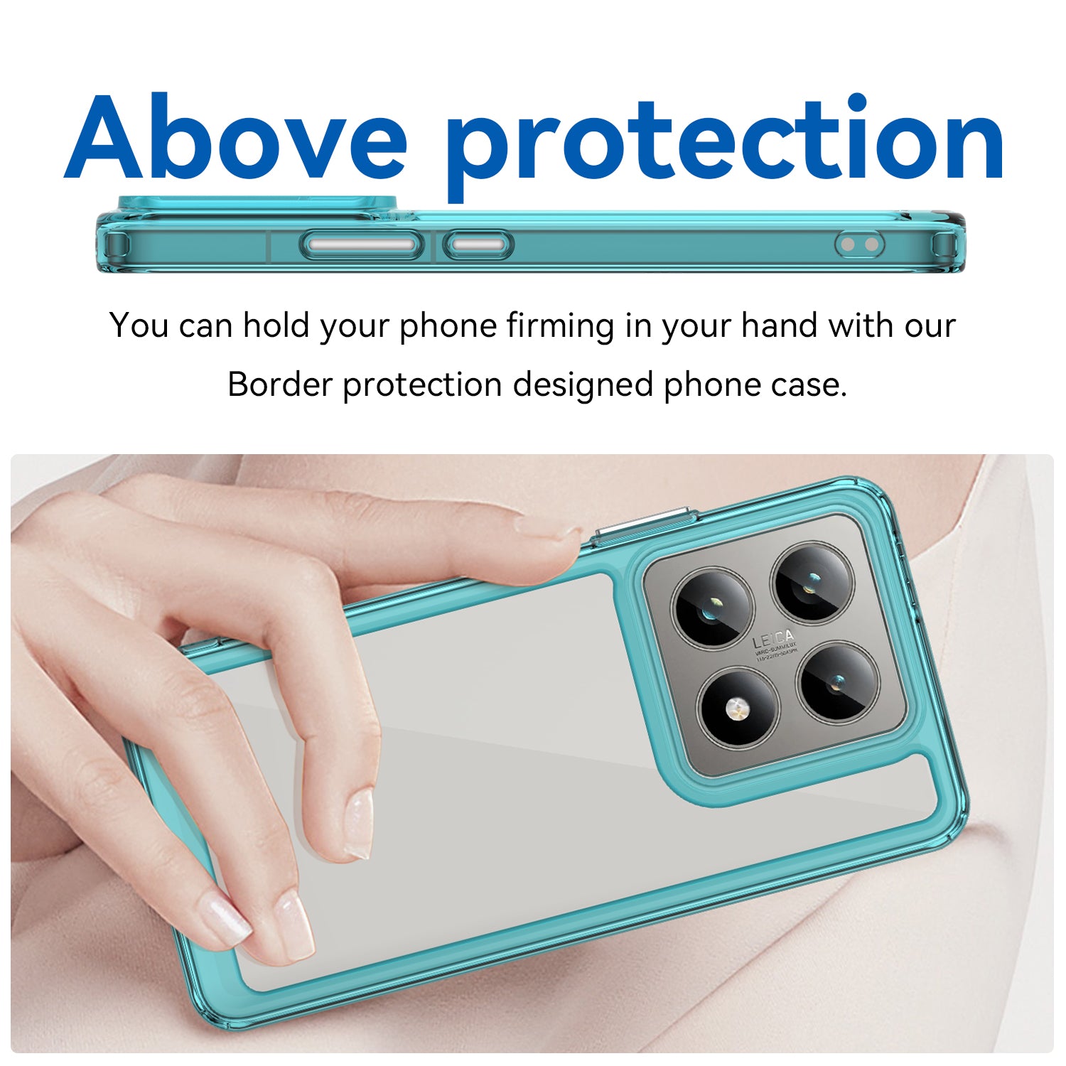 Xiaomi 14T Pro Soft TPU Bumper Case (Clear Blue)