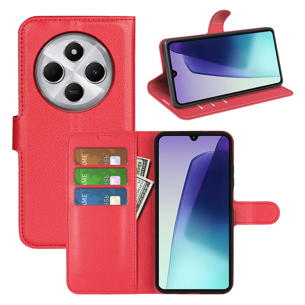 Xiaomi Redmi 14C 4G PU Wallet Case (Red)