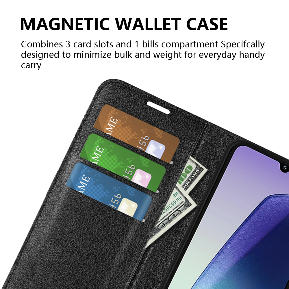 Xiaomi Redmi 14C 4G PU Wallet Case (Black)