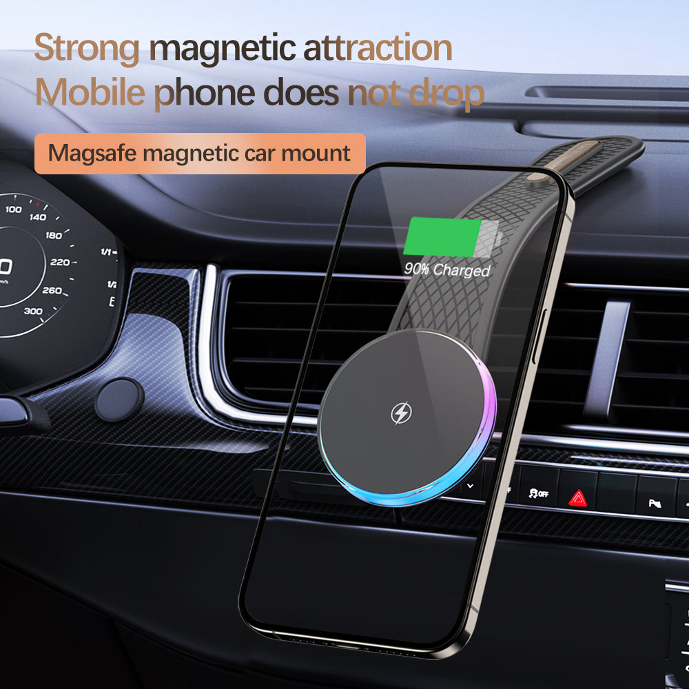 MagSafe Car Charger Dashboard Mount with Bendable Arm