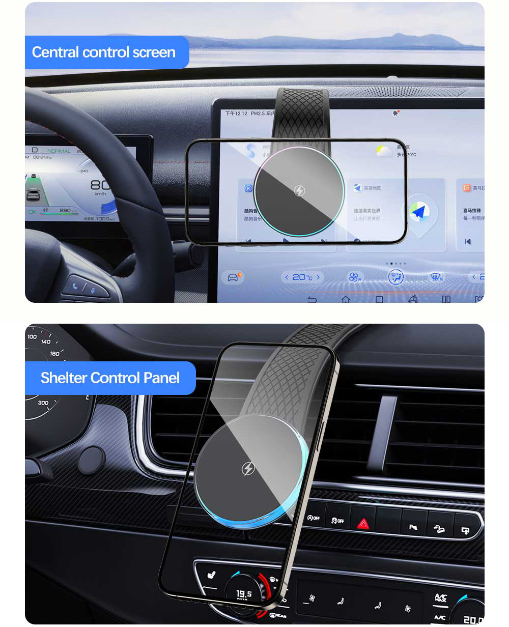 MagSafe Car Charger Dashboard Mount with Bendable Arm