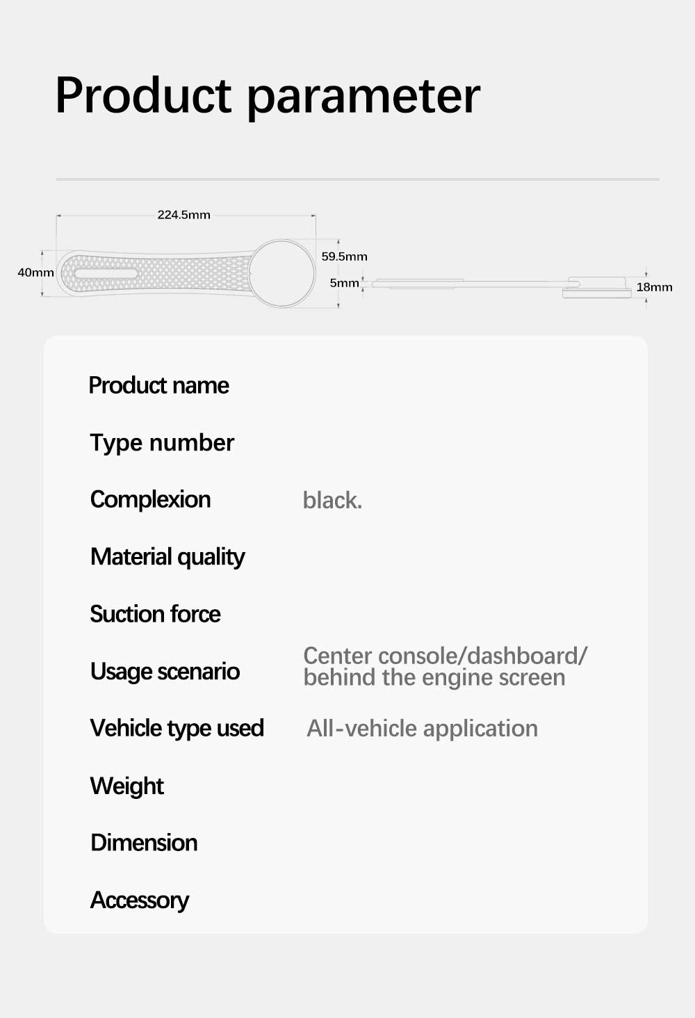 MagSafe Car Charger Dashboard Mount with Bendable Arm