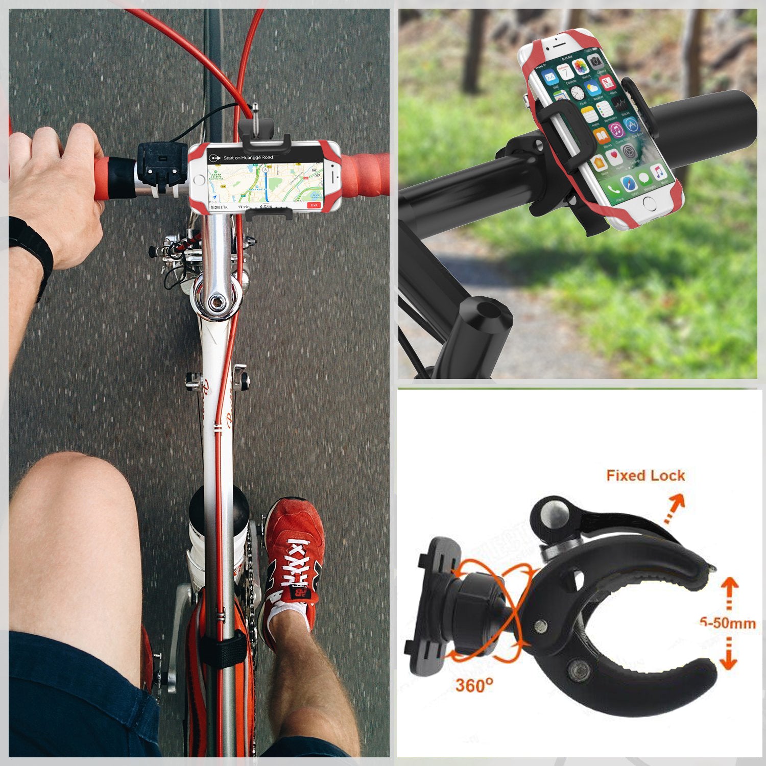 Phone Bike Holder w/ Rubber Band (258-1017)