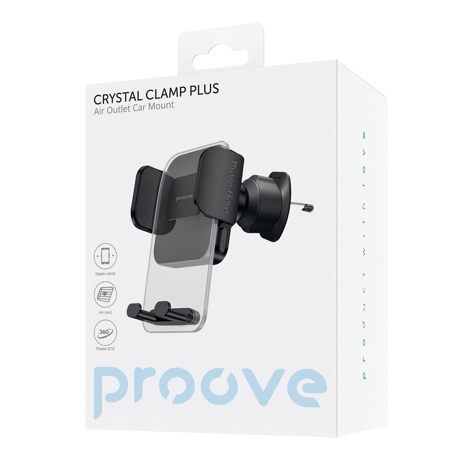 Proove Crystal Clamp Plus Air Vent Car Holder