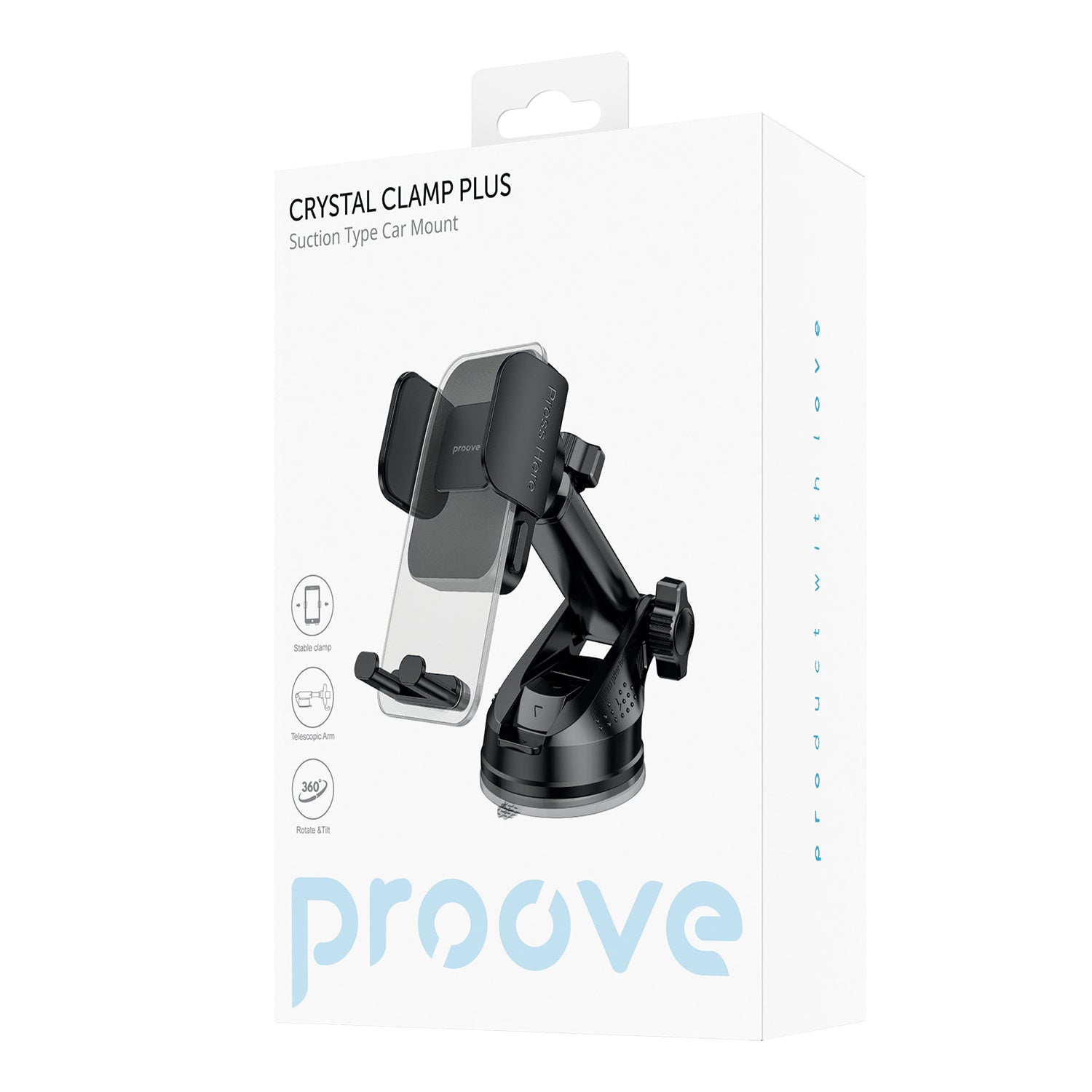 Proove Crystal Clamp Plus Suction Type Car Holder