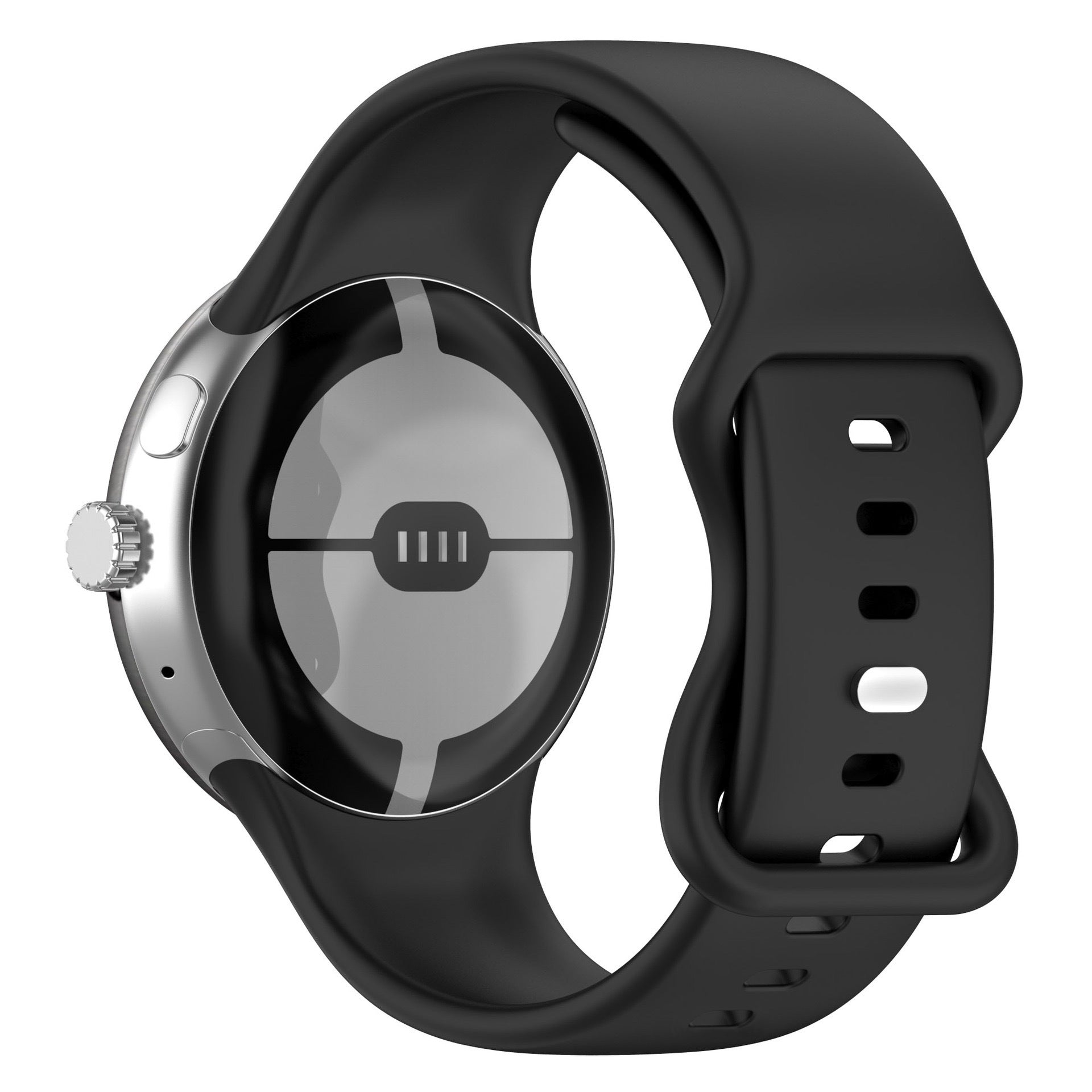 Google Pixel Watch 3 45mm Silicone Strap (Black)