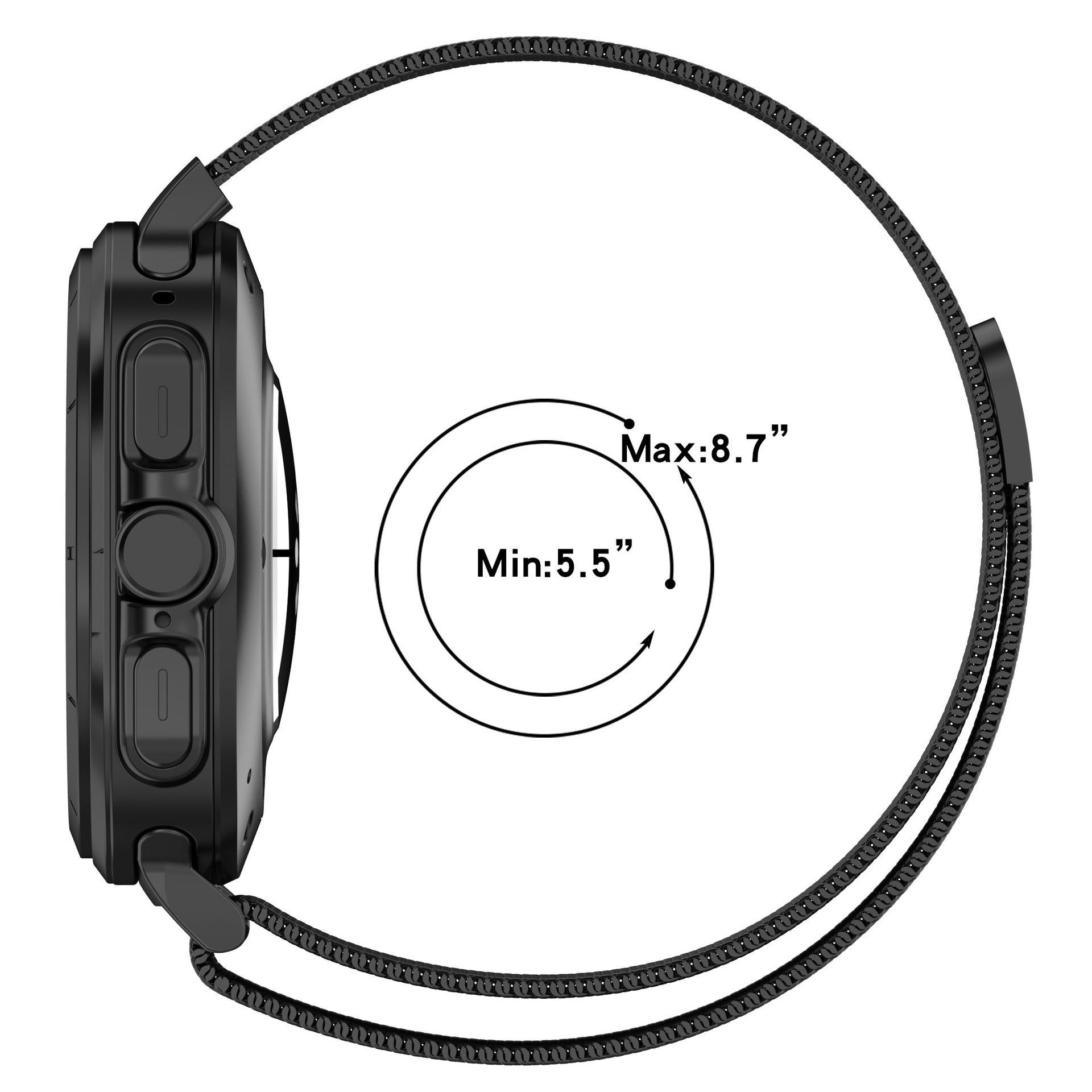 Samsung Galaxy Watch Ultra Milanese Loop Strap (Black)