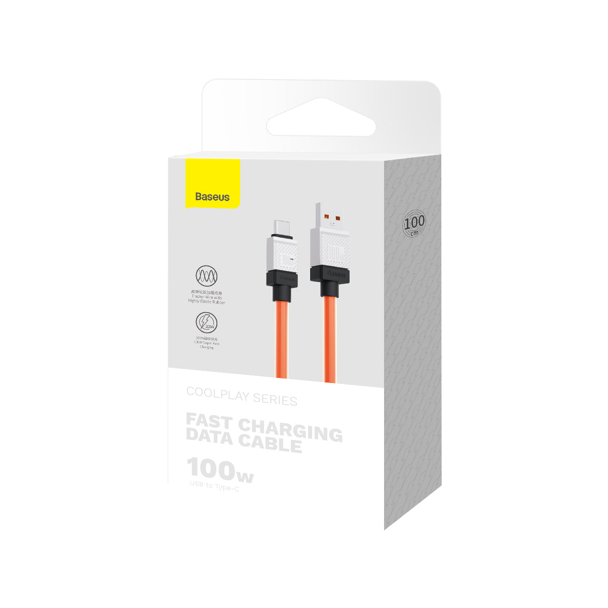 Baseus CoolPlay Series Fast Charging USB Type-A to Type-C Cable 100W 1m Orange