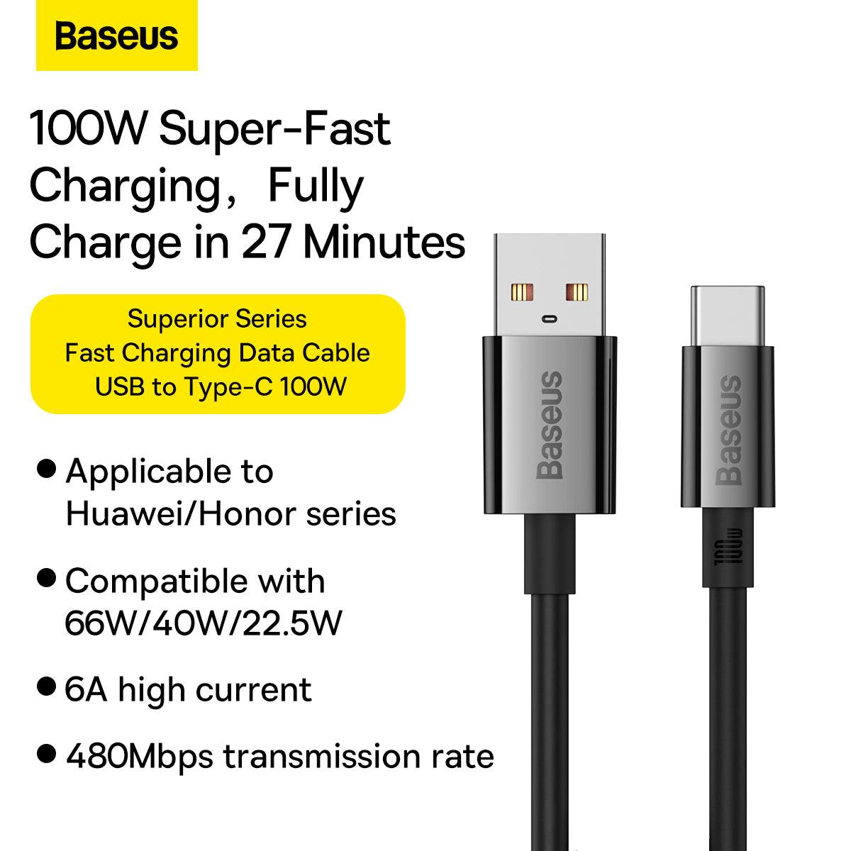 USB-A to USB-C Cable 1.5m