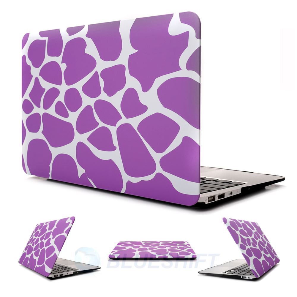 MacBook Air 11" (2012-2015) A1465 Designer Hard Case (Purple Giraffe)