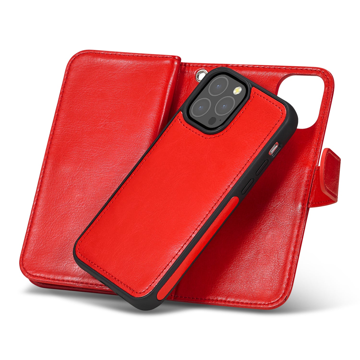 iPhone 13 Pro Max Case Double Wallet (Red)