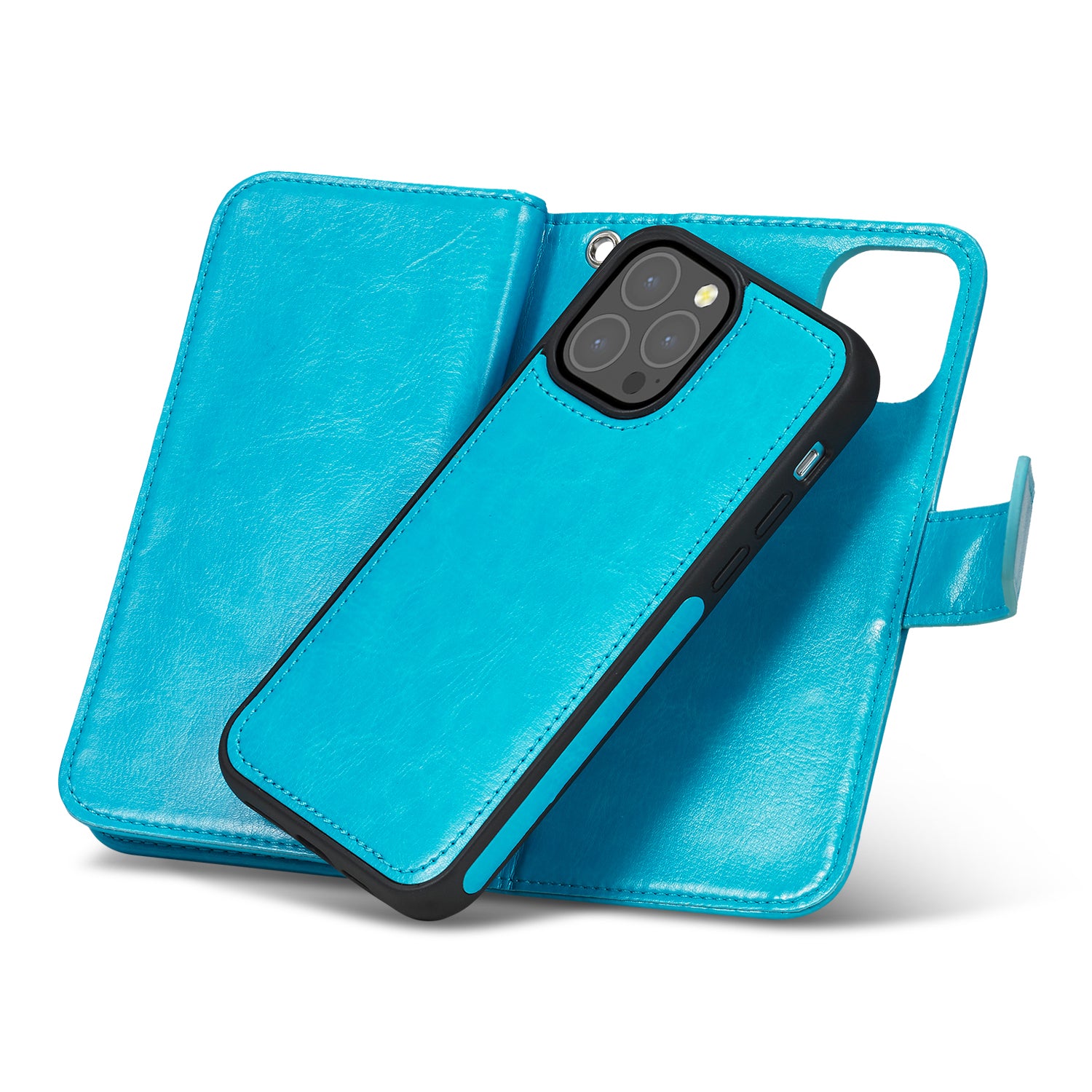 iPhone 13 Pro Max Case Double Wallet (Blue)