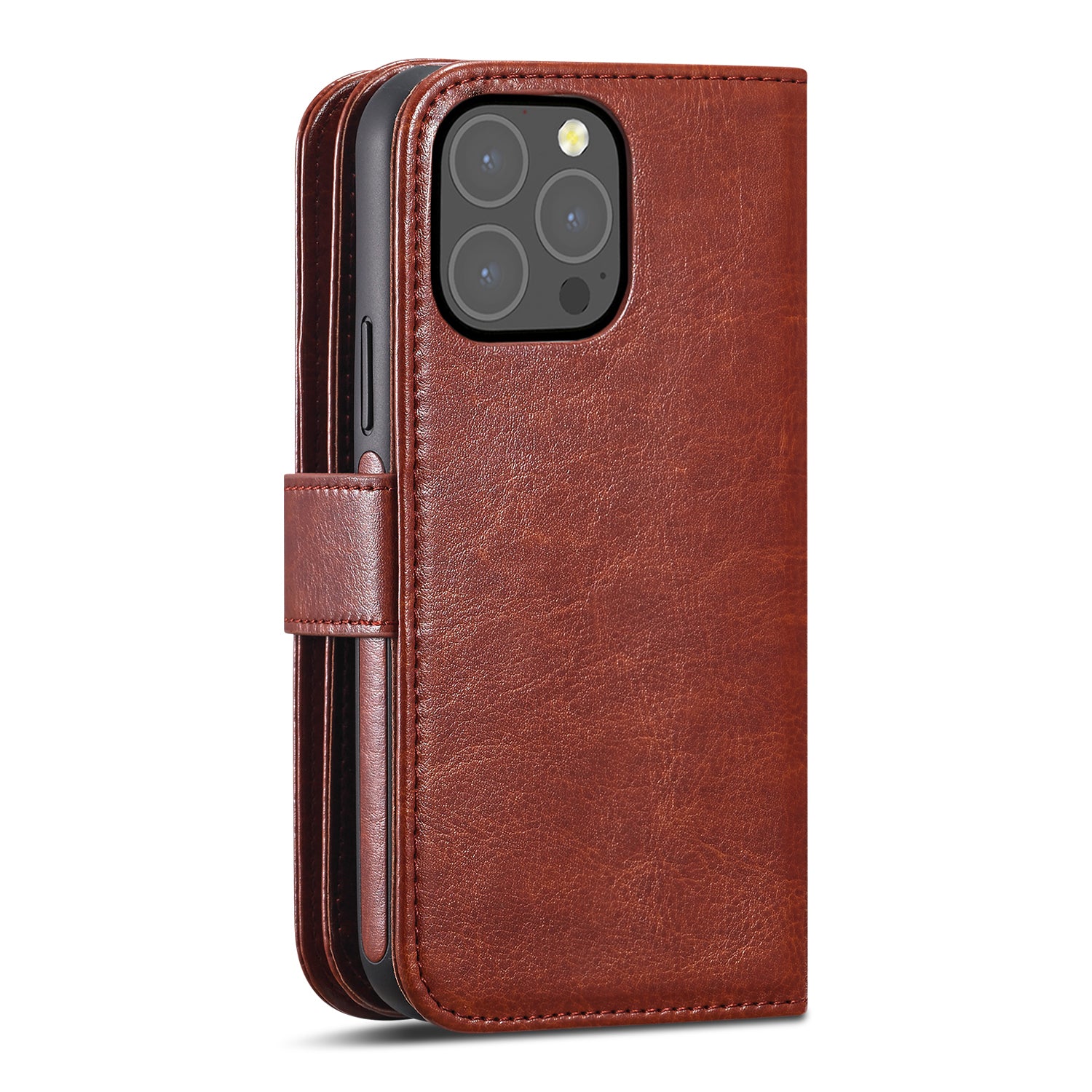 iPhone 13 Pro Max Case Double Wallet (Brown)