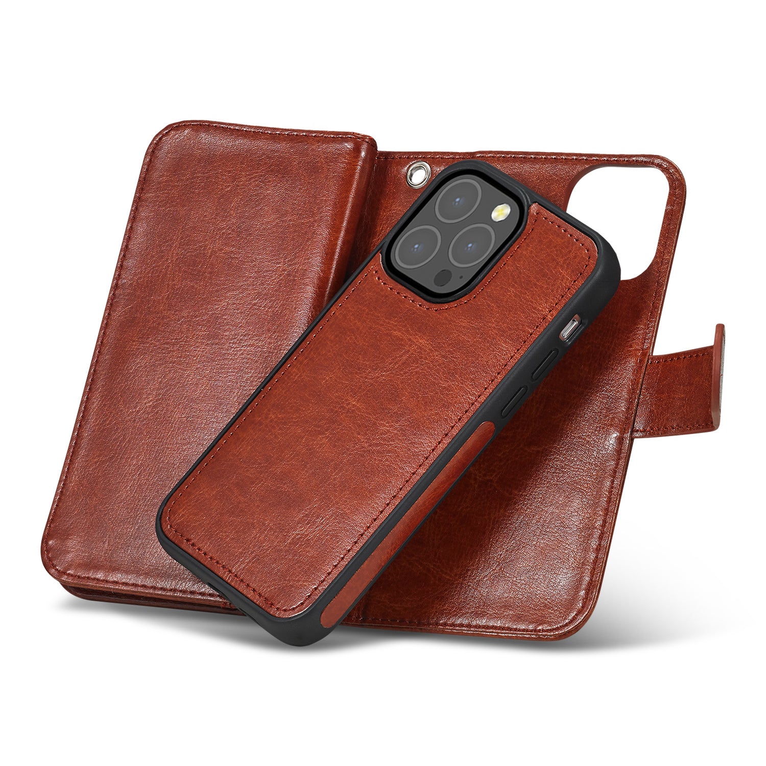 iPhone 13 Pro Max Case Double Wallet (Brown)