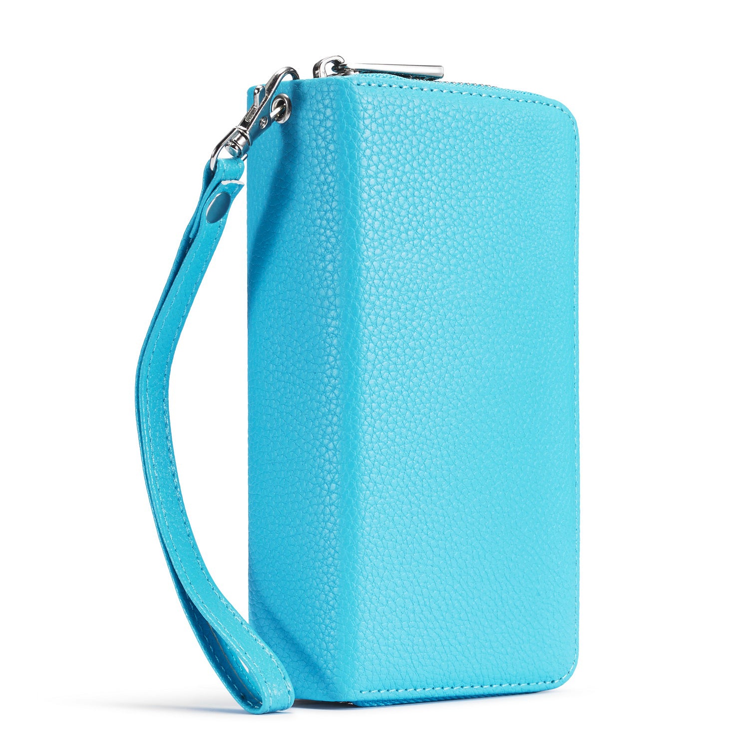 iPhone 12 Mini Case Zipper Wallet (LightBlue)