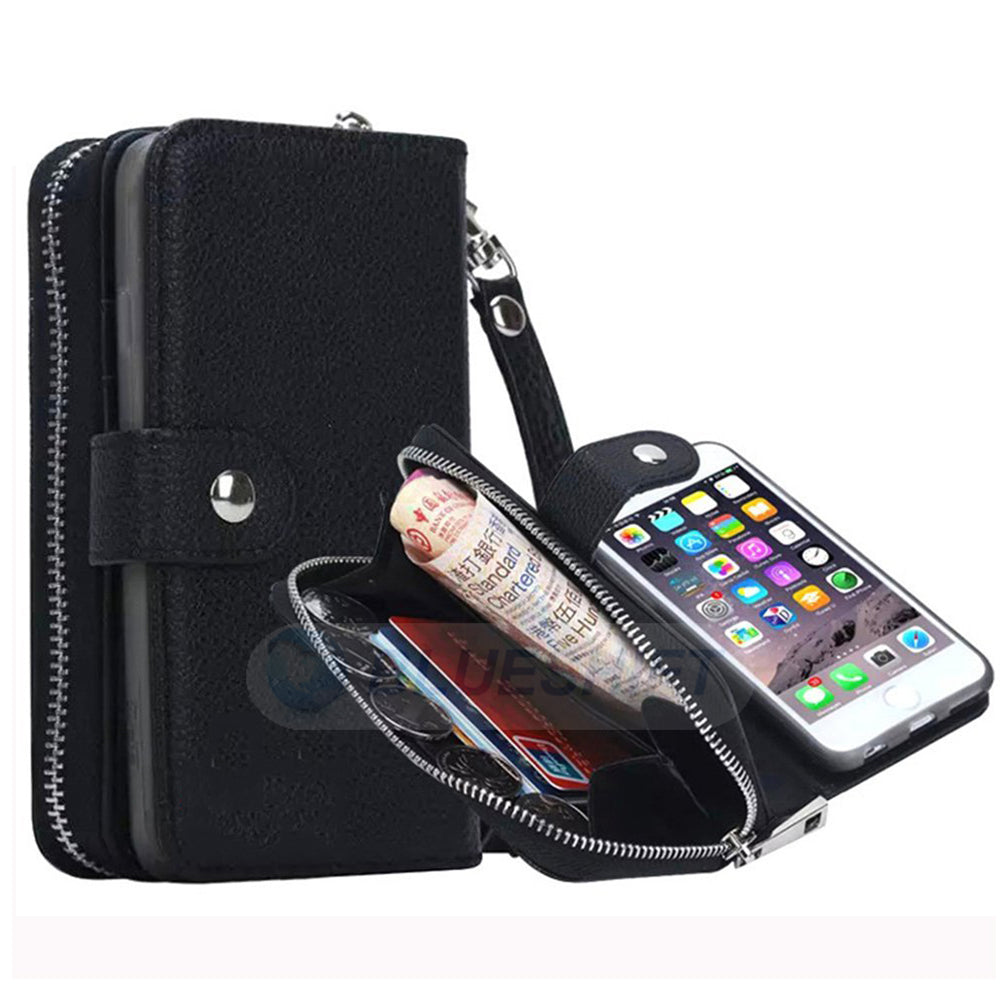 iPhone 5/5S/SE(1st Gen) Case Zipper Wallet (Black)