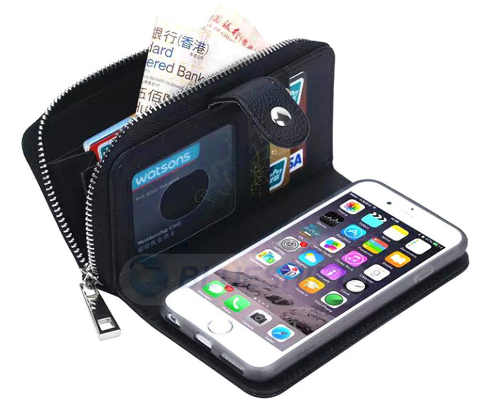 iPhone 5/5S/SE(1st Gen) Case Zipper Wallet (Black)