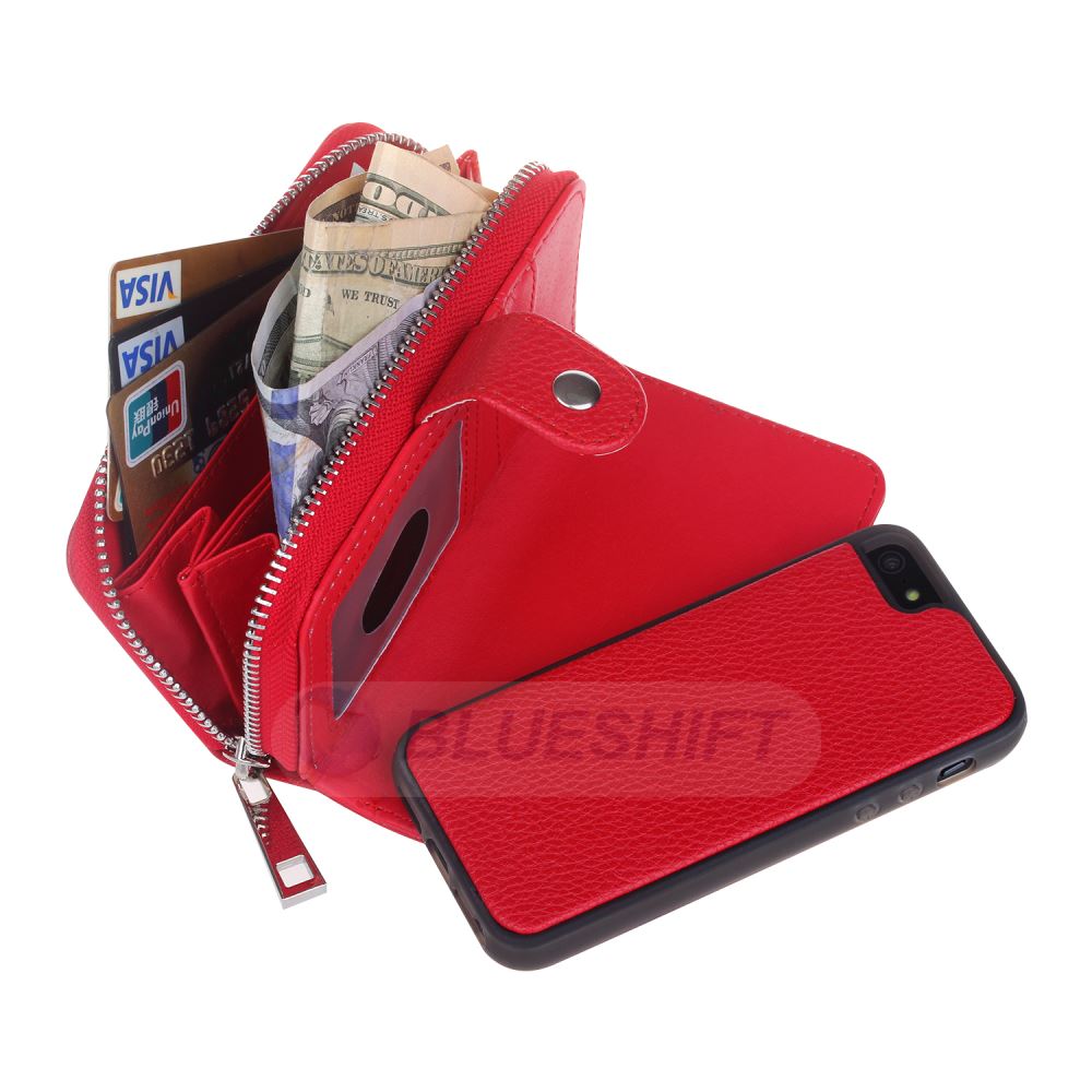 iPhone 5/5S/SE(1st Gen) Case Zipper Wallet (Red)