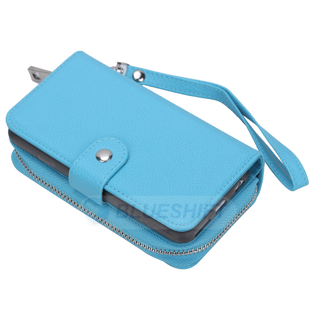 iPhone 6/6S Case Zipper Wallet (LightBlue)