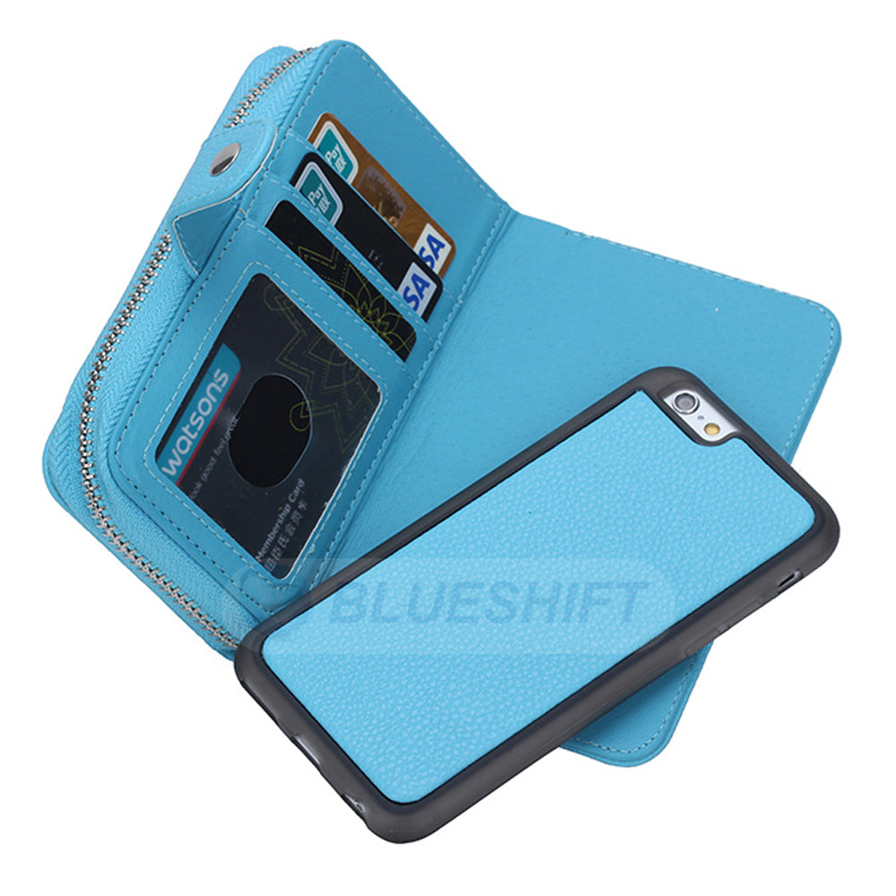 iPhone 6/6S Case Zipper Wallet (LightBlue)