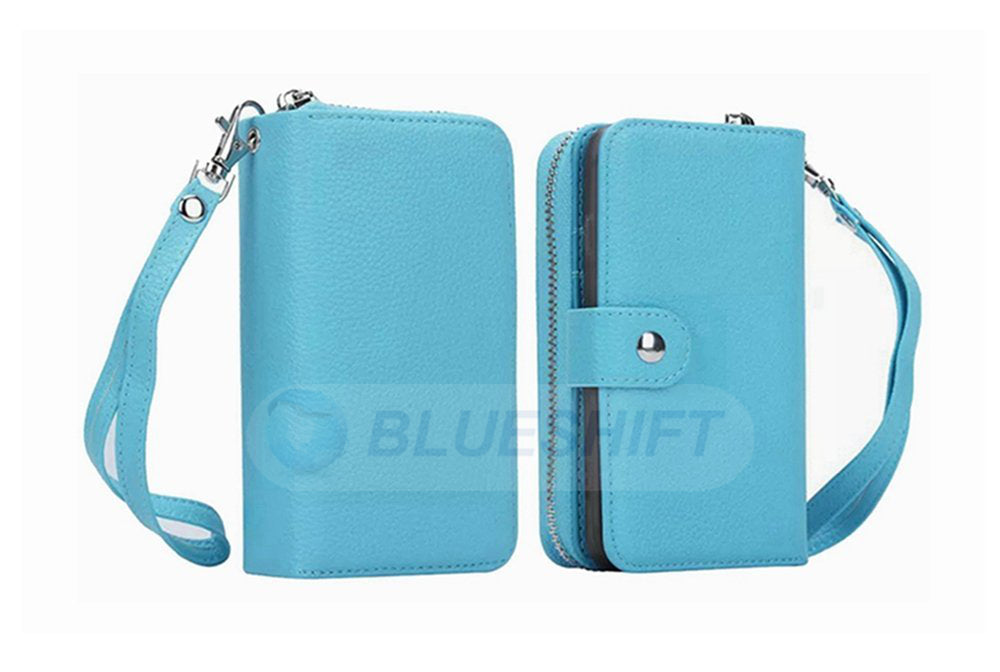 iPhone X/XS Case Zipper Wallet (LightBlue)