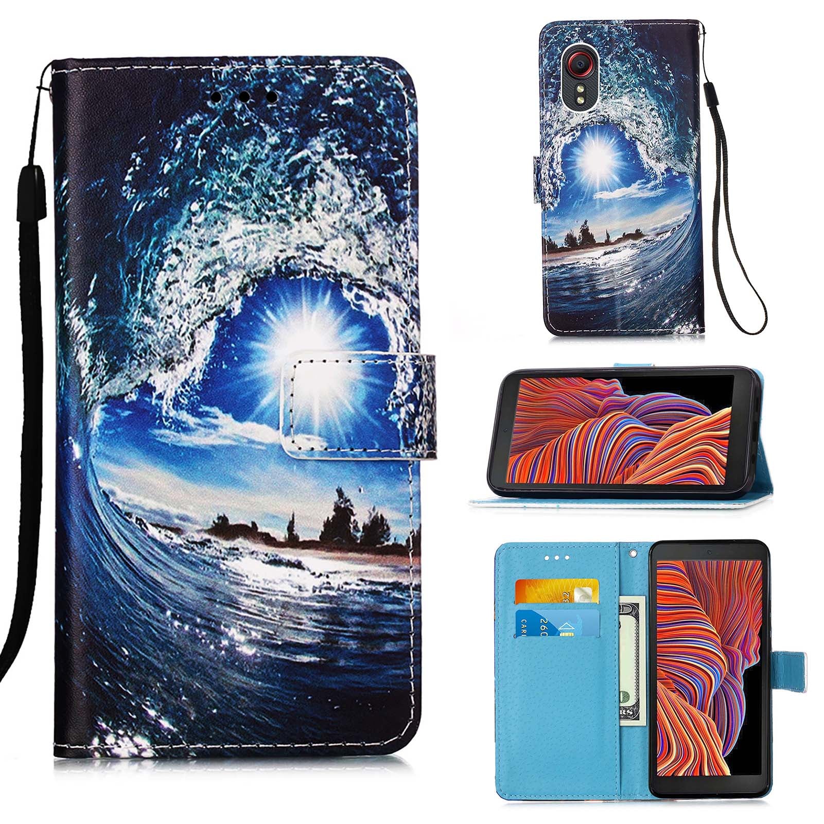 Samsung Xcover 5 Case Designer PU (SeaWave)