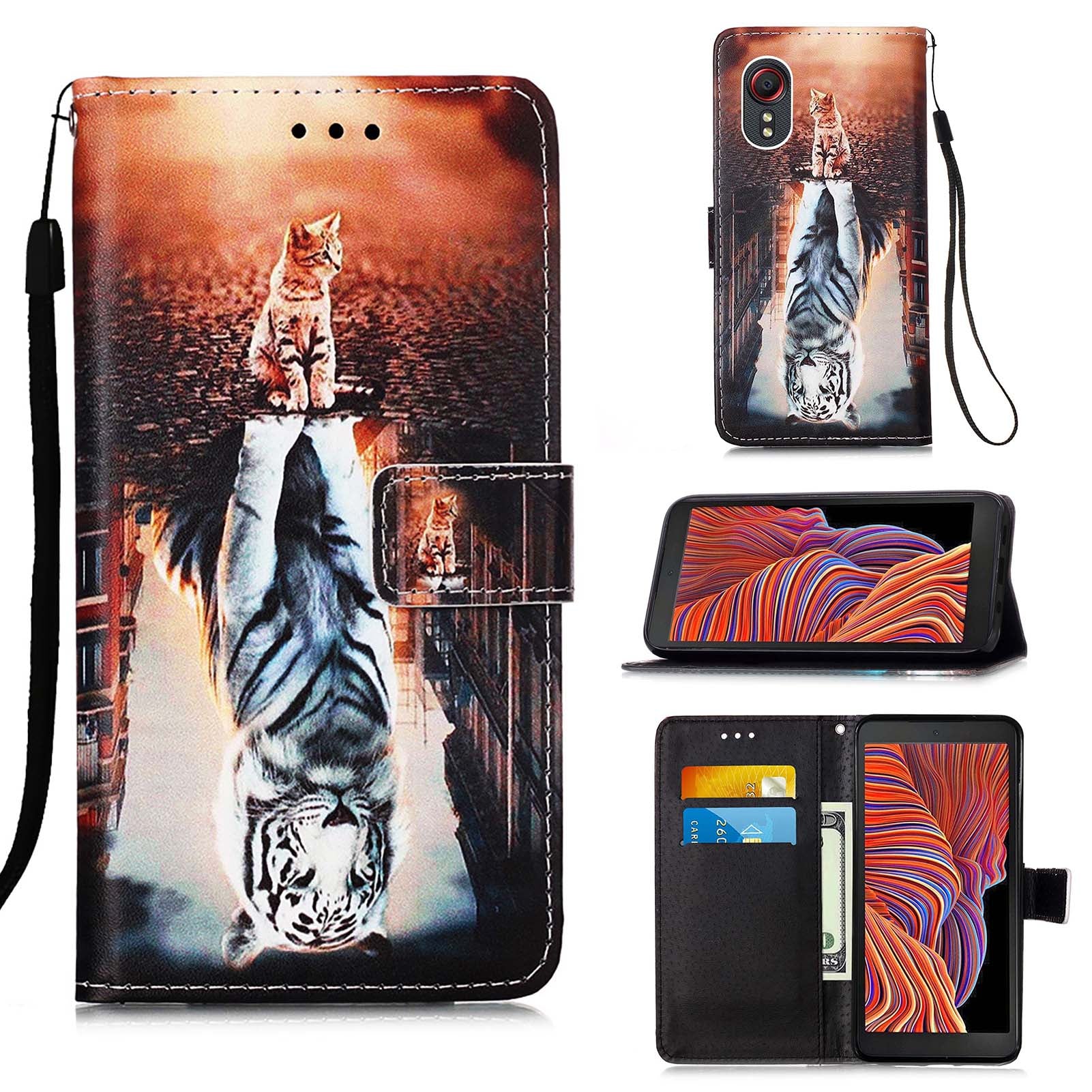 Samsung Xcover 5 Case Designer PU (Cat&Tiger)