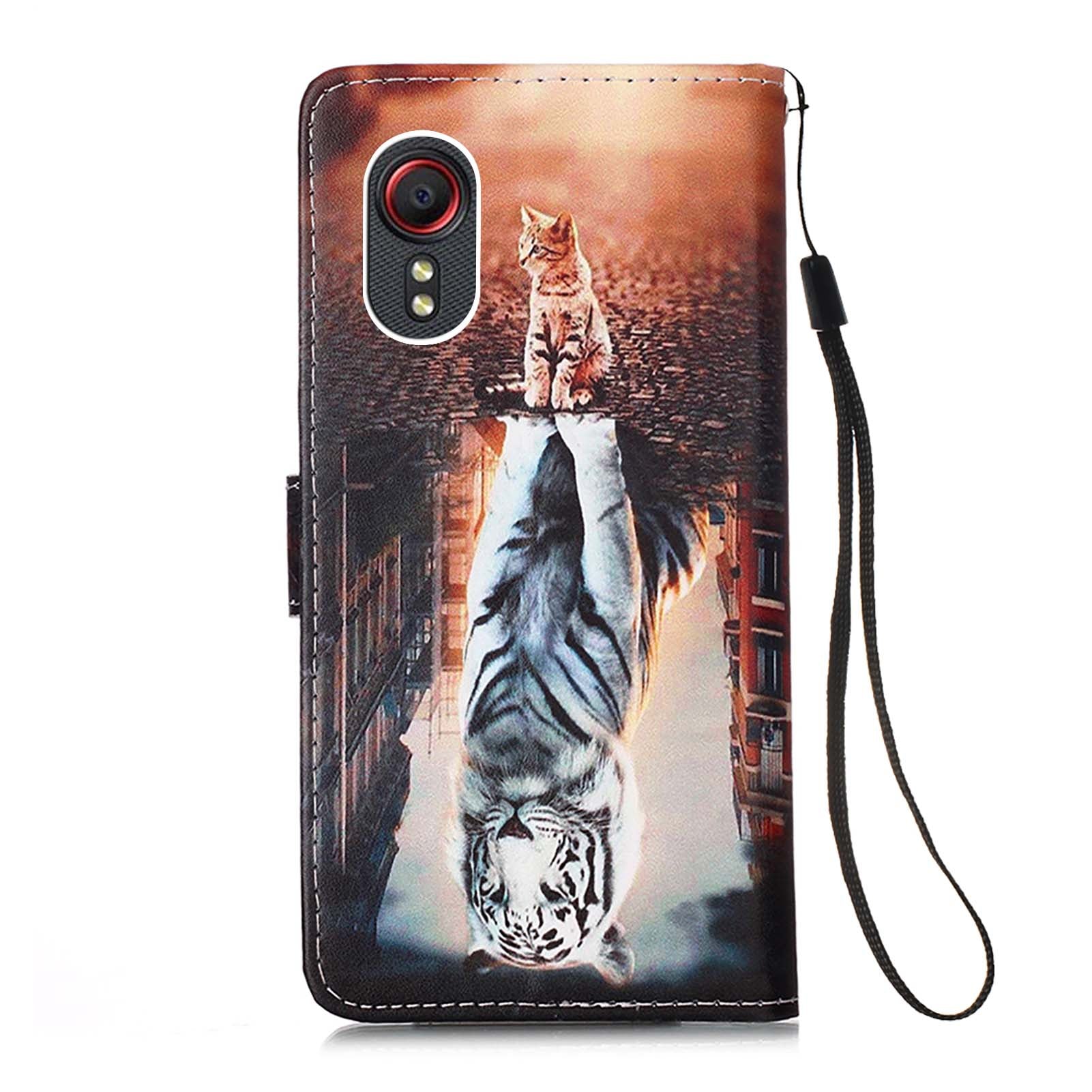 Samsung Xcover 5 Case Designer PU (Cat&Tiger)