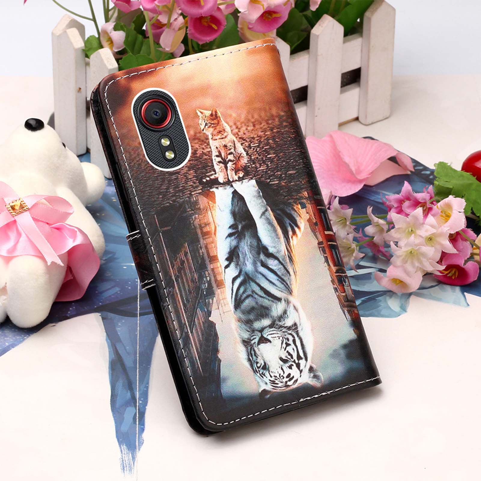 Samsung Xcover 5 Case Designer PU (Cat&Tiger)