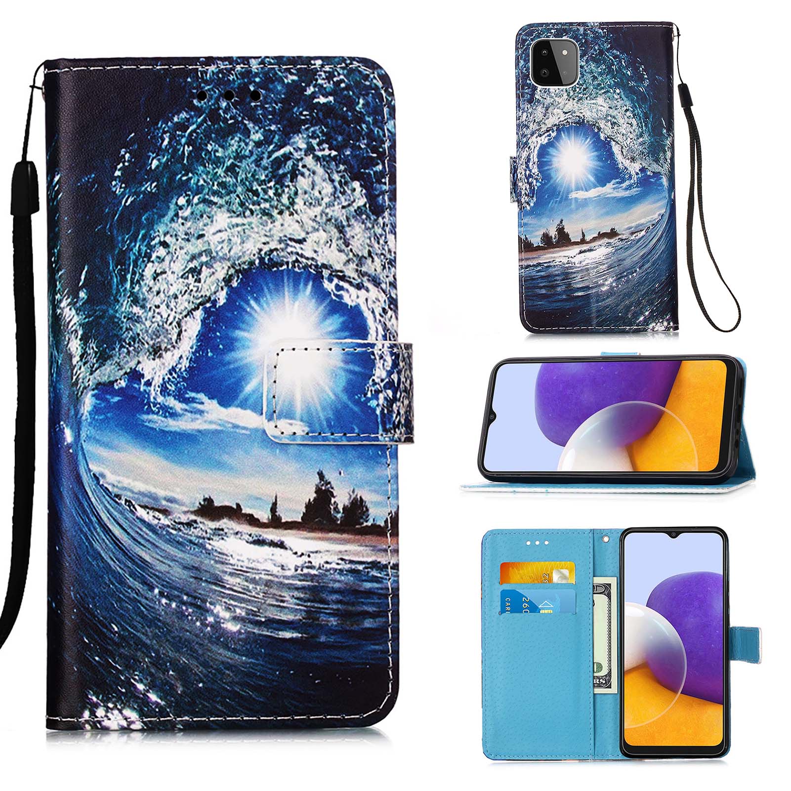 Samsung A22 5G Case Designer PU (SeaWave)