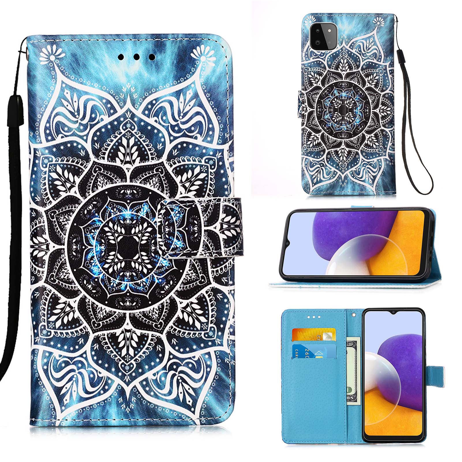 Samsung A22 5G Case Designer PU (Mandala)