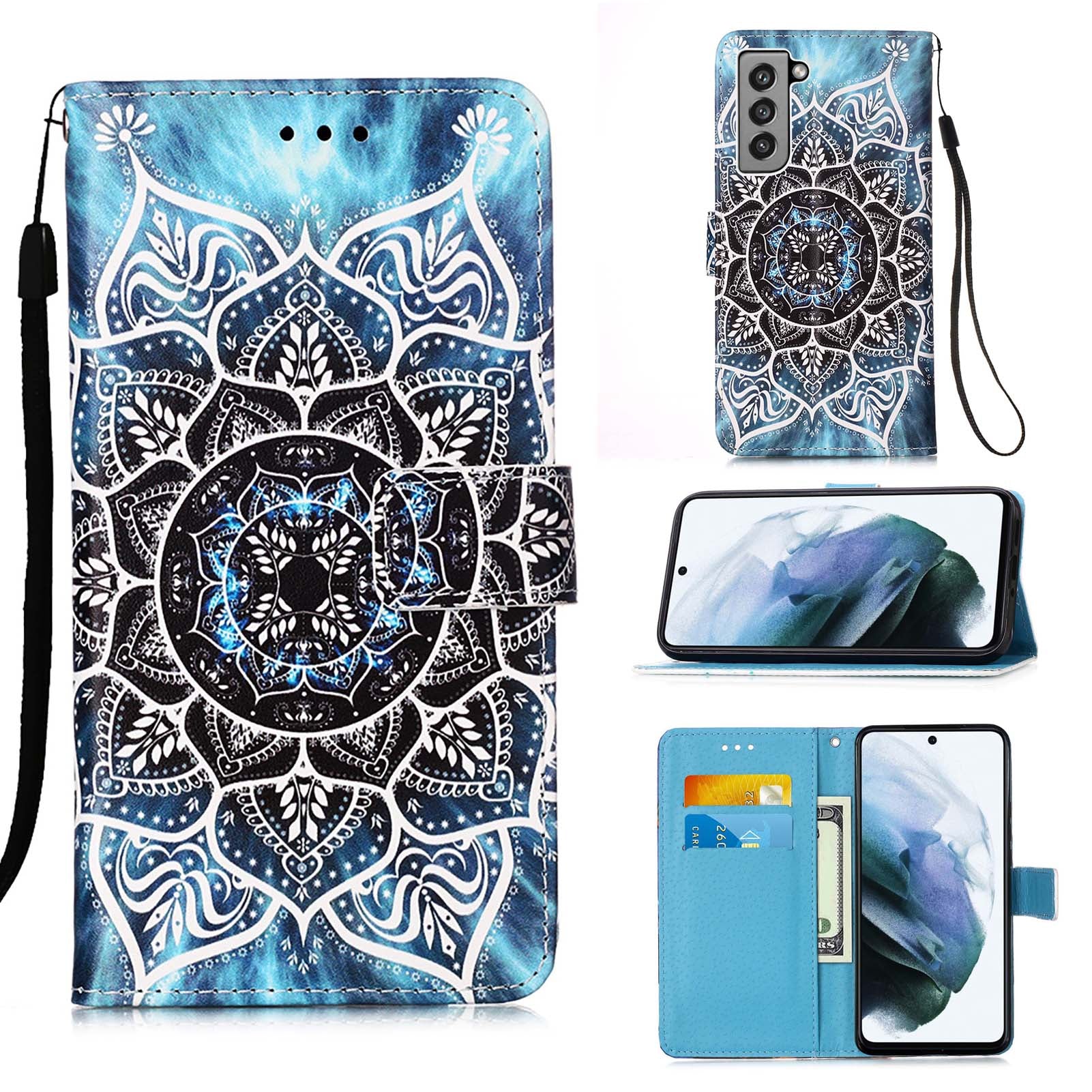 Samsung S21 FE Case Designer PU (Mandala)