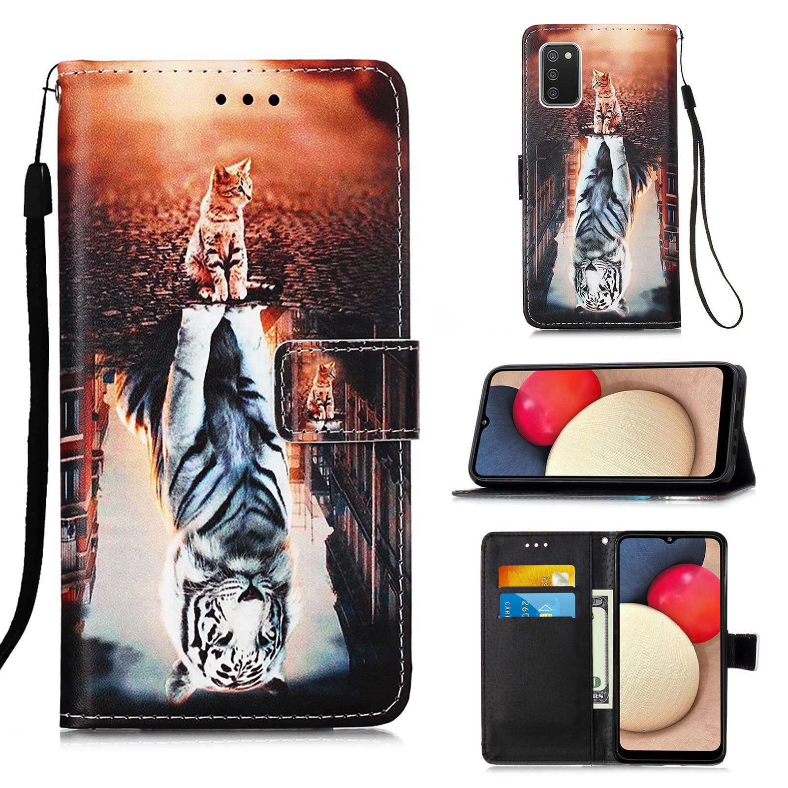 Samsung A03s Case Designer PU (Cat&Tiger)