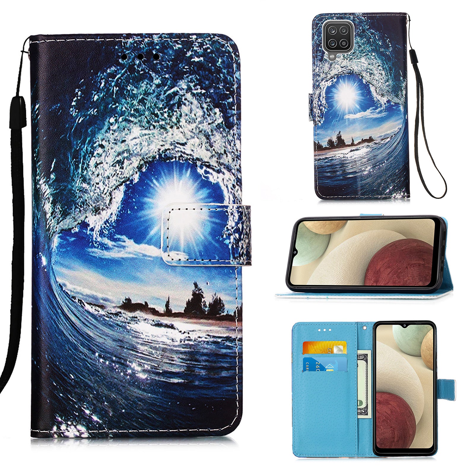 Samsung A12 Case Designer PU (SeaWave)