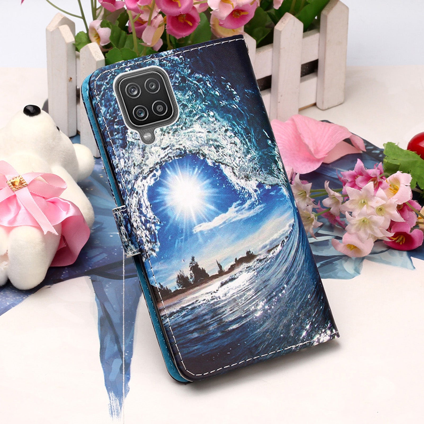 Samsung A12 Case Designer PU (SeaWave)