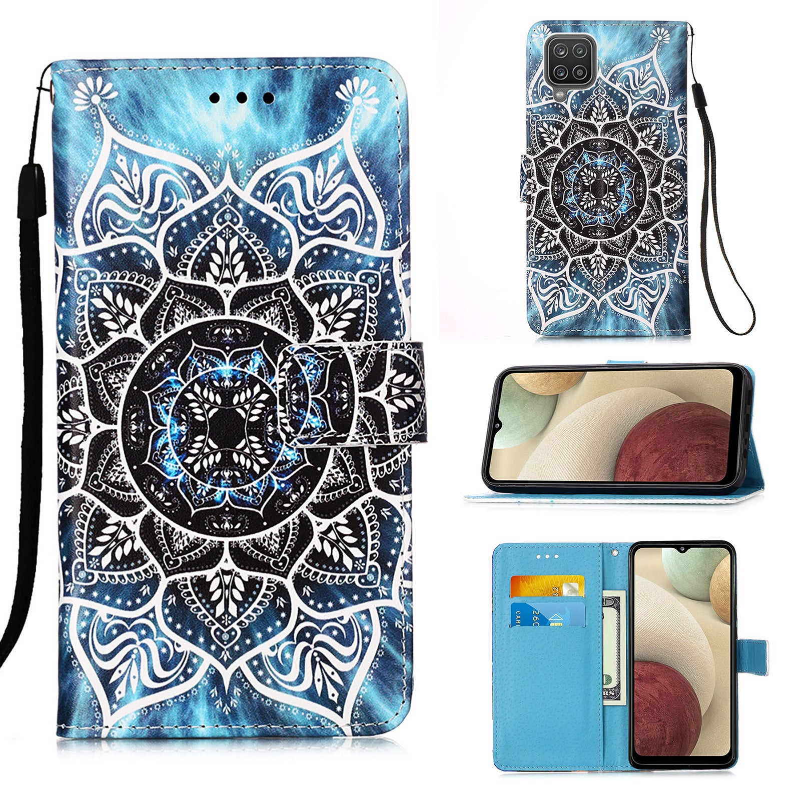 Samsung A12 Case Designer PU (Mandala)