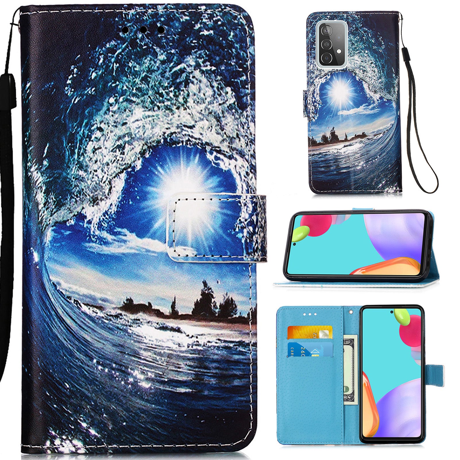 Samsung A52 Case Designer PU (SeaWave)