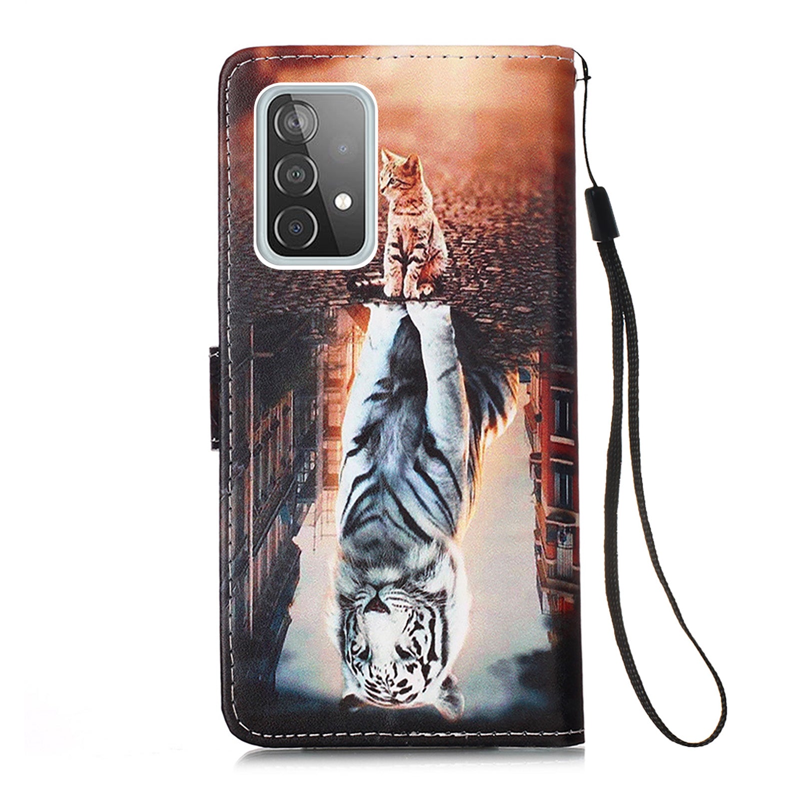 Samsung A52 Case Designer PU (Cat&Tiger)