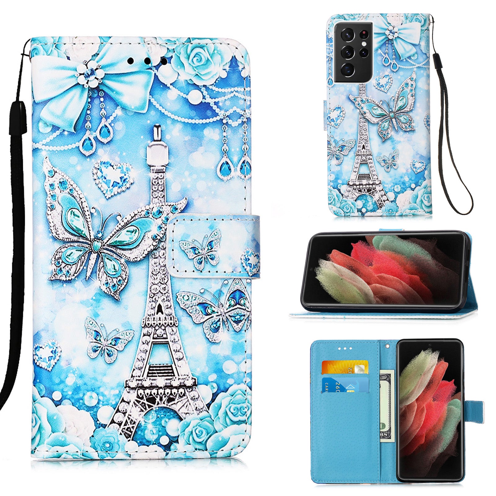 Samsung S21 Ultra Case Designer PU (EiffelTower)