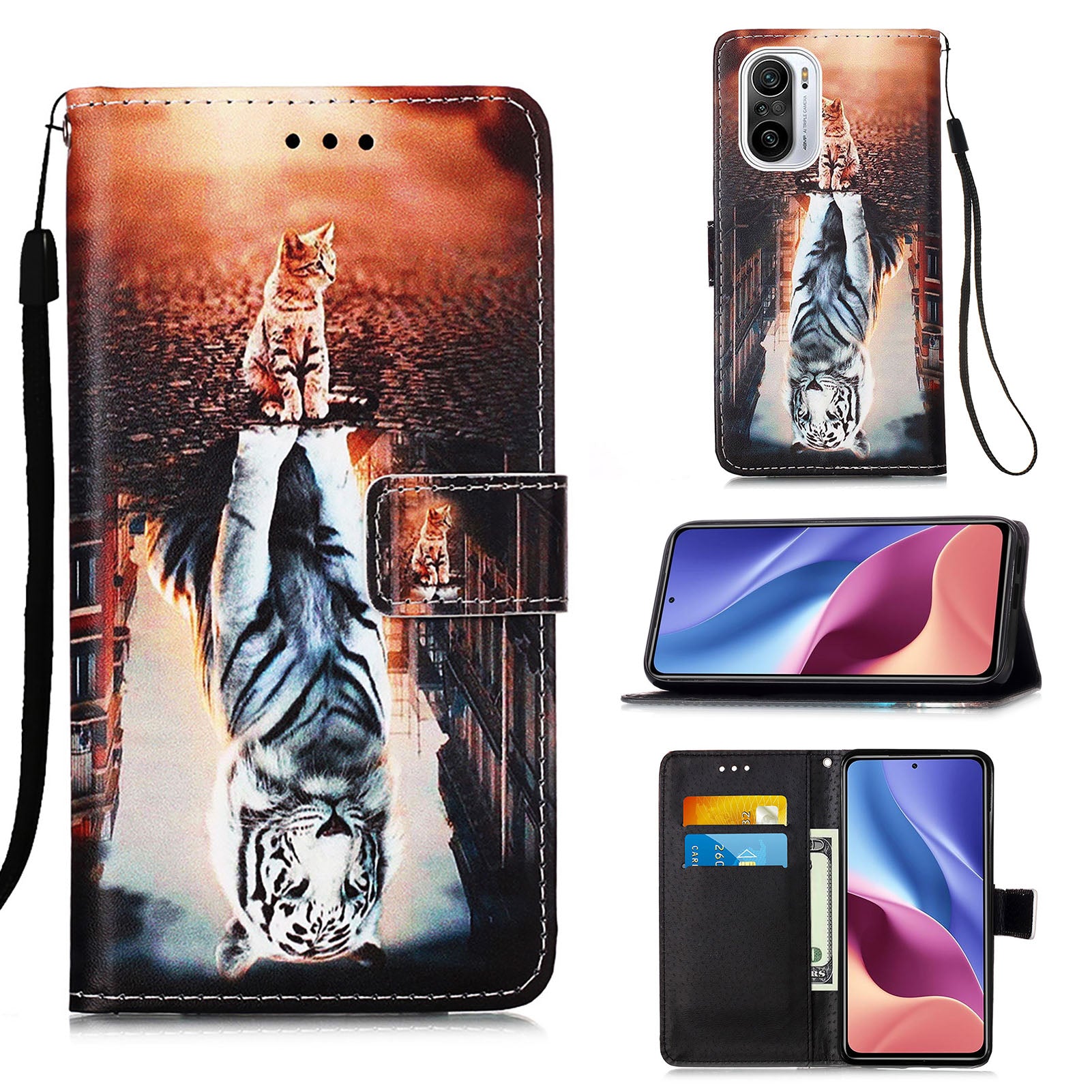 Xiaomi Mi 11i Case Designer PU (Cat&Tiger)