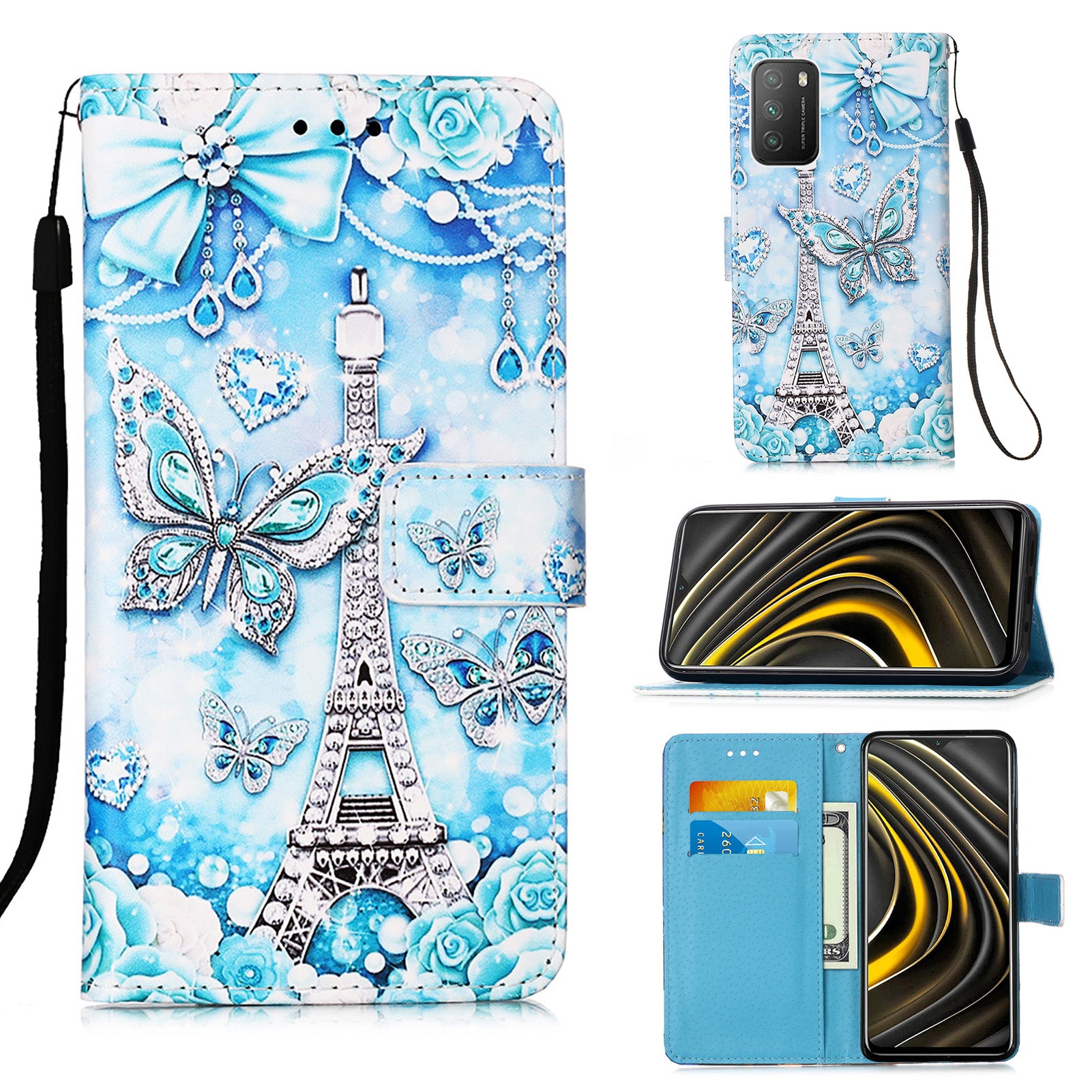 Xiaomi Redmi 9T Case Designer PU (EiffelTower)