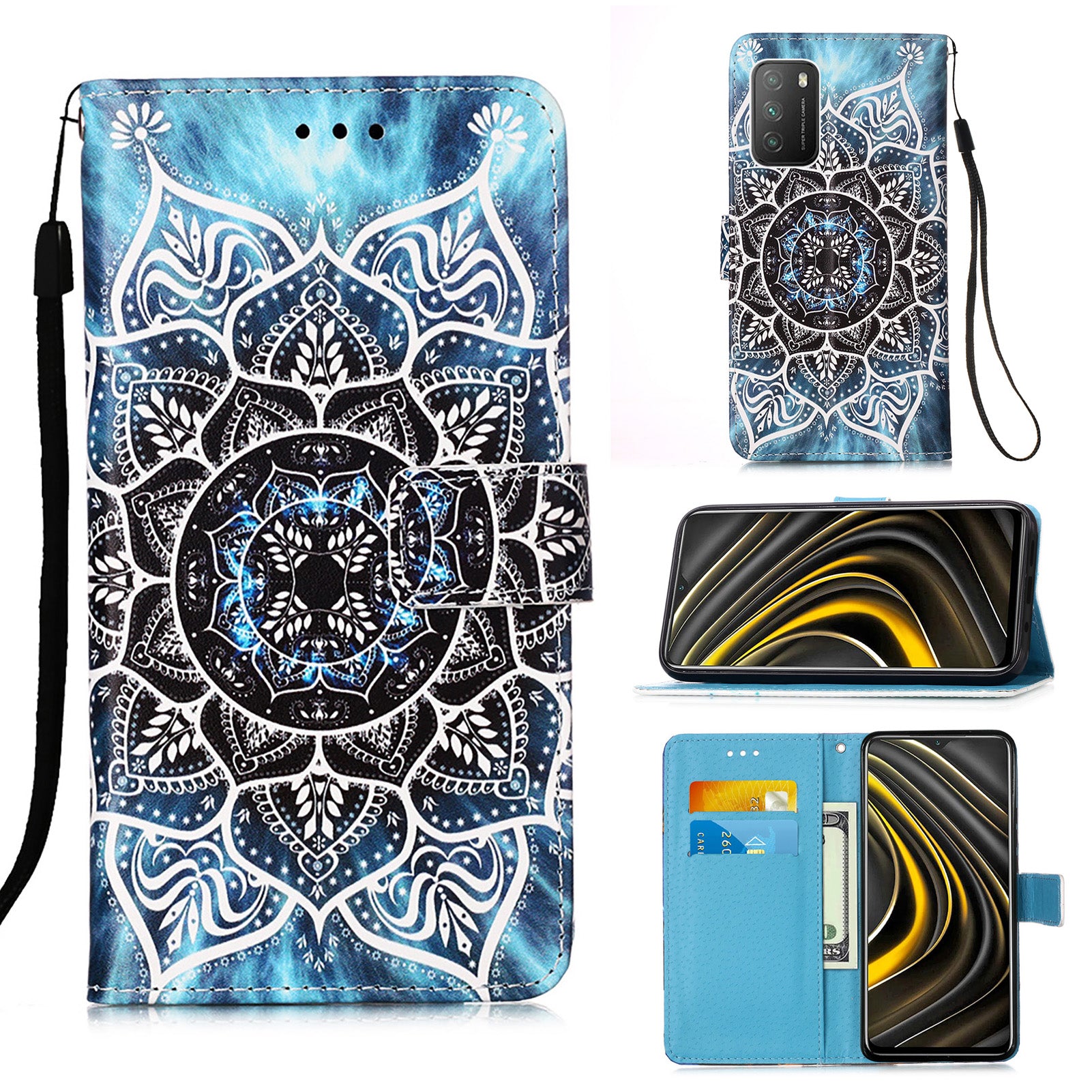 Xiaomi Redmi 9T Case Designer PU (Mandala)