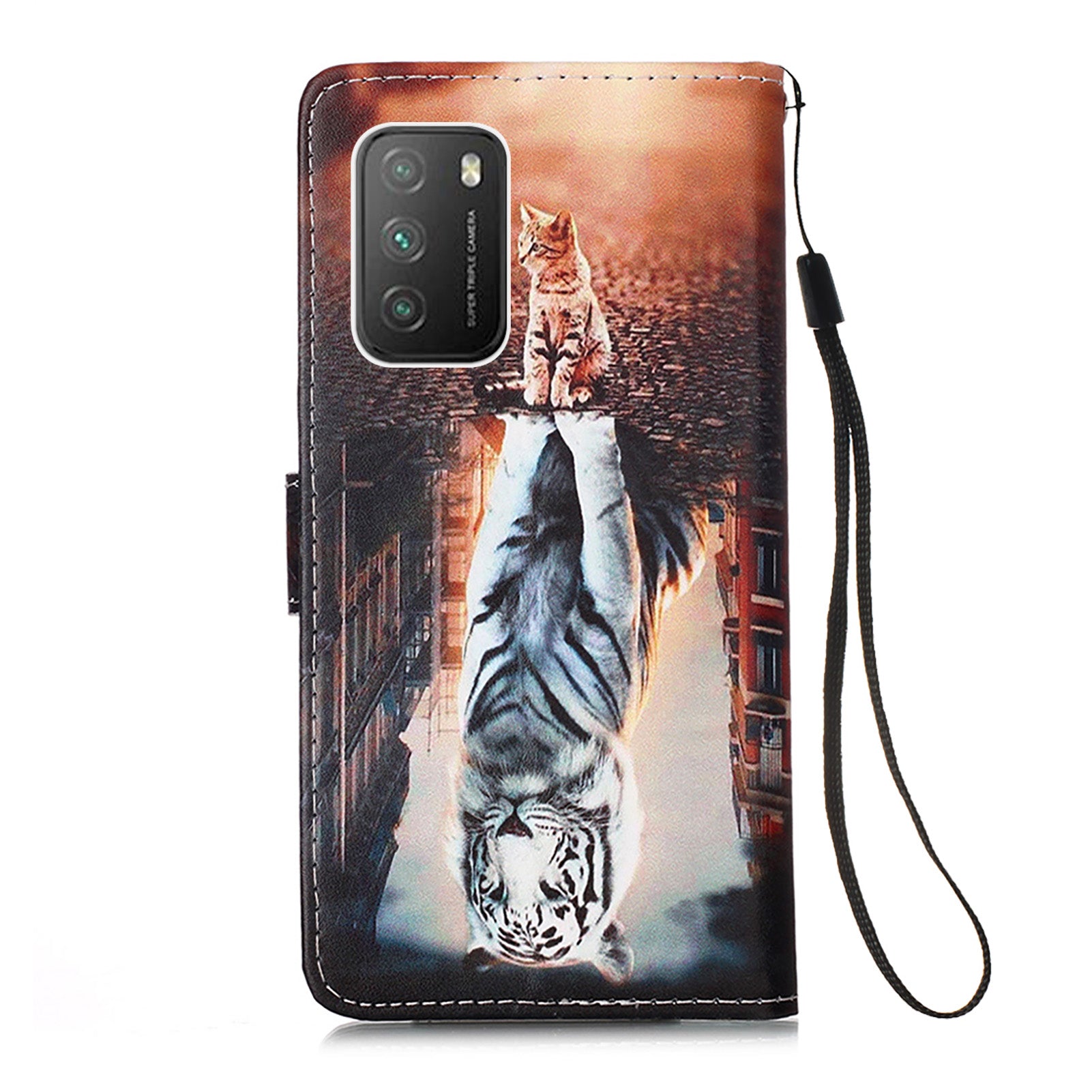 Xiaomi Redmi 9T Case Designer PU (Cat&Tiger)